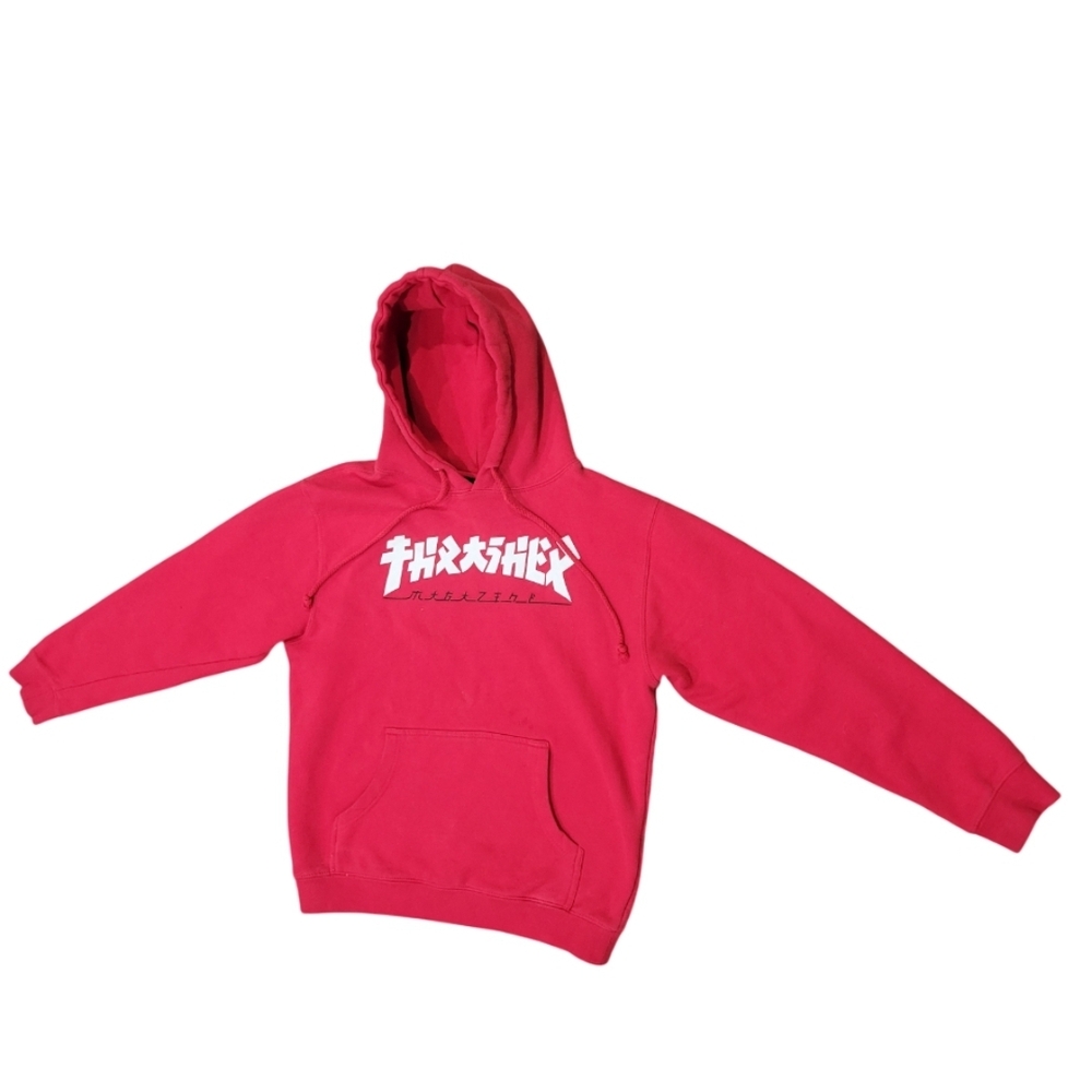 Thrasher Men's Red Hoodie - Size Small
